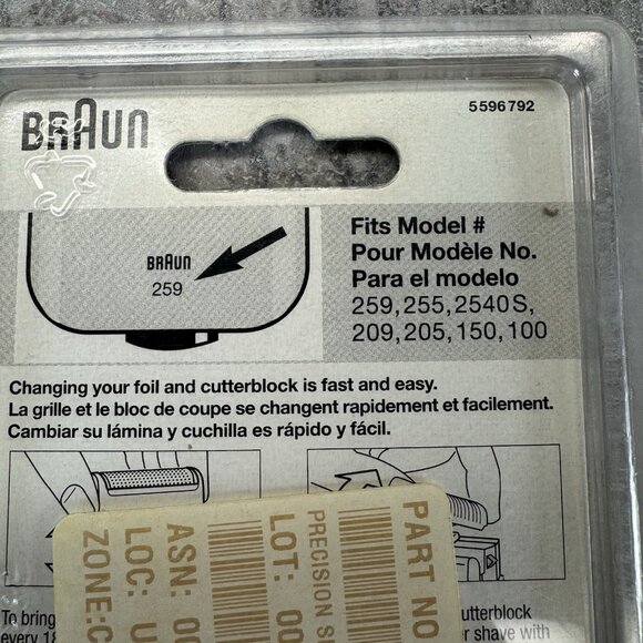 Braun 1000 Replacement Precision Series Foil VTG Replacement Blade New NIP Foil - Picture 4 of 4